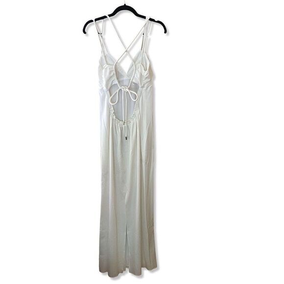 Tanya Taylor White Dasha Strappy Knit Maxi Dress Size L NWT $585 - Picture 9 of 12